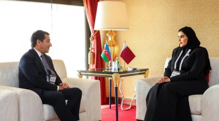 Hikmət Hacıyev Qətərin dövlət naziri ilə GÖRÜŞDÜ