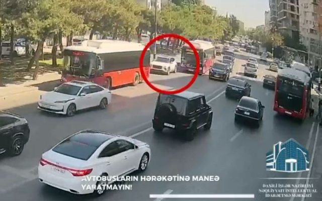Avtobus zolağına girən sürücülərə ciddi xəbərdarlıq