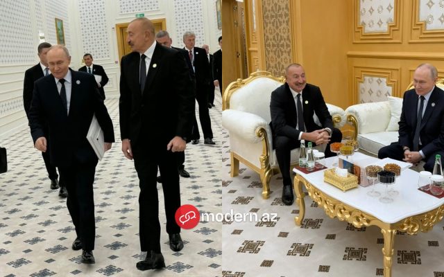 İlham Əliyev Putinlə söhbət edib – FOTO