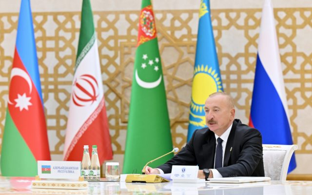 Prezident: Xəzərin səviyyəsinin aşağı düşməsi yalnız iqlim dəyişmələri ilə bağlı deyil