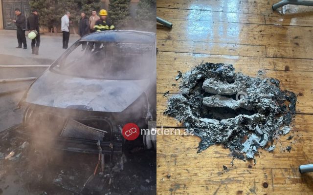 Bakıda direktorun maşını yandırıldı, məktəbi yandırmağa cəhd edildi
