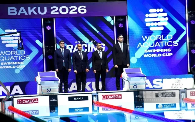 Bakıda üzgüçülük üzrə Dünya Kubokunun açılış mərasimi keçirilib