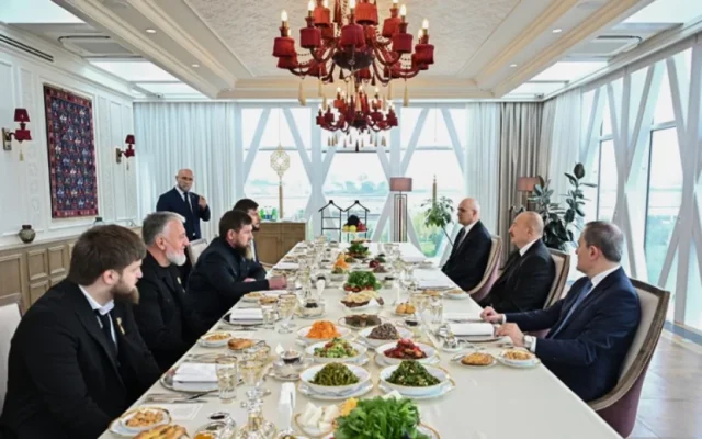 İlham Əliyev Kadırovla birgə nahar edib – FOTOLAR